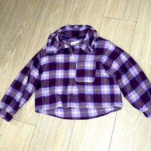 Crop top button up shirt